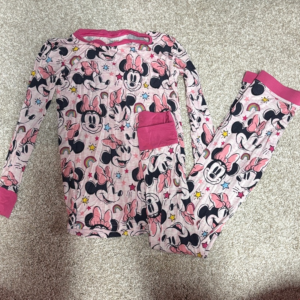 Little Sleepies Minnie Mouse Pink Pajama Set